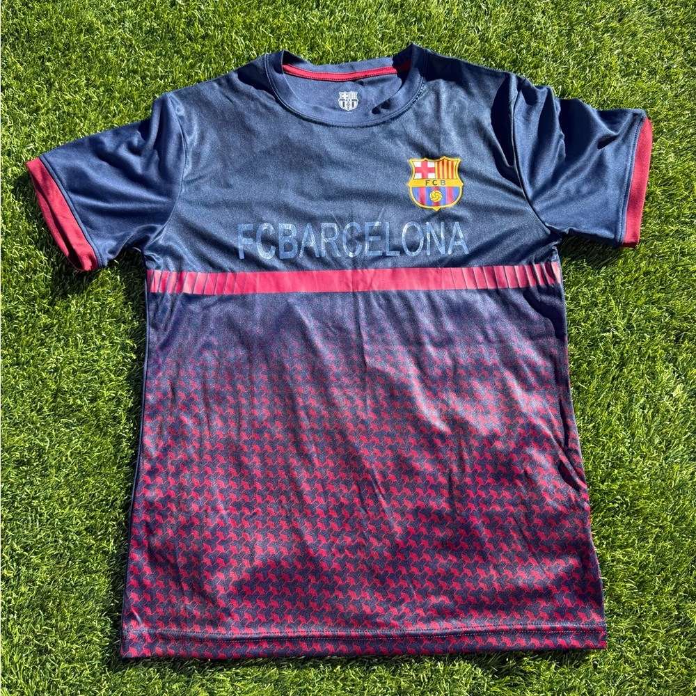 FC Barcelona Men's Navy and Red Jersey
